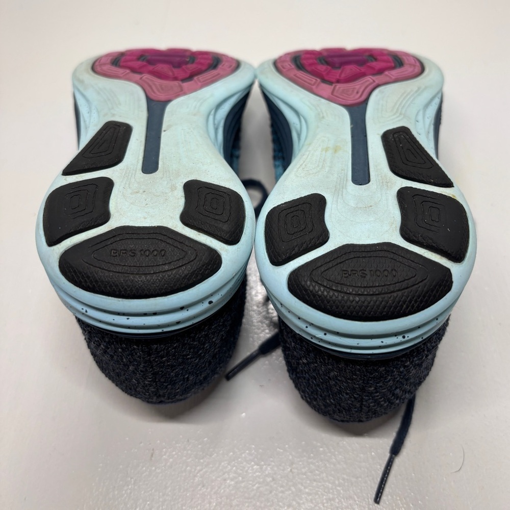 Women's Nike Flyknit Lunar 3 Blue and Pink Running shoes Size 7 - Picture 9 of 11